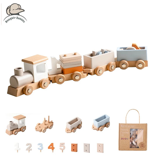 Train en bois Montessori pour Bébés/Enfants