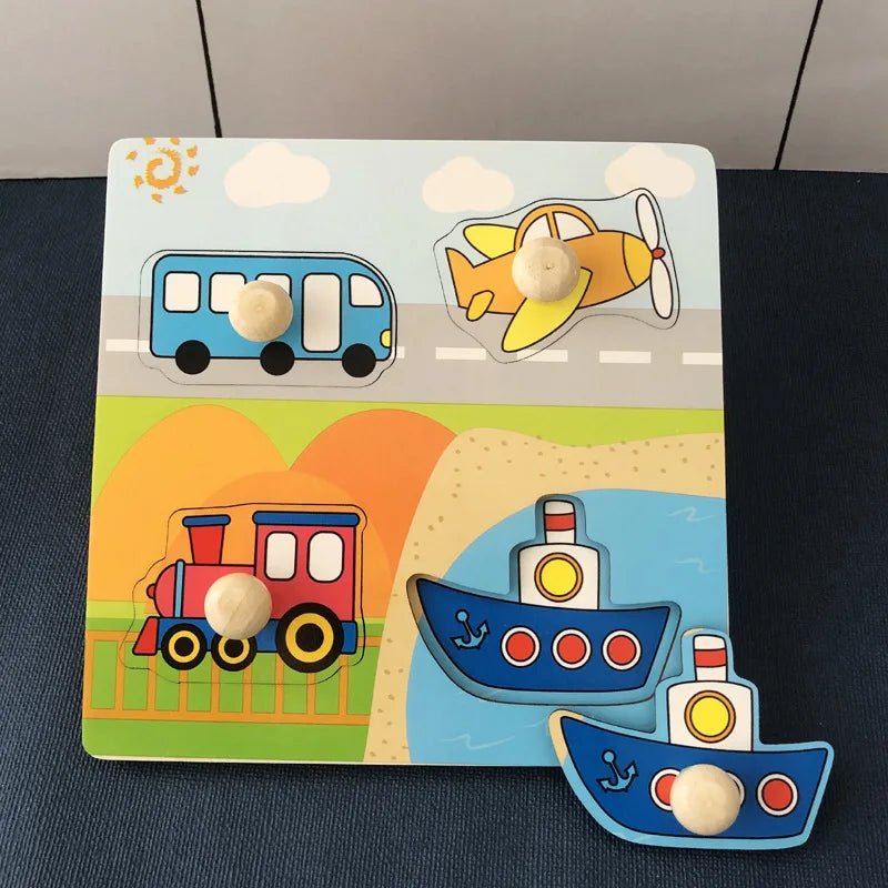 puzzle en bois Montessori pour bébé (Alphabet , Animaux , Fruits, locomotive ) - calindoux